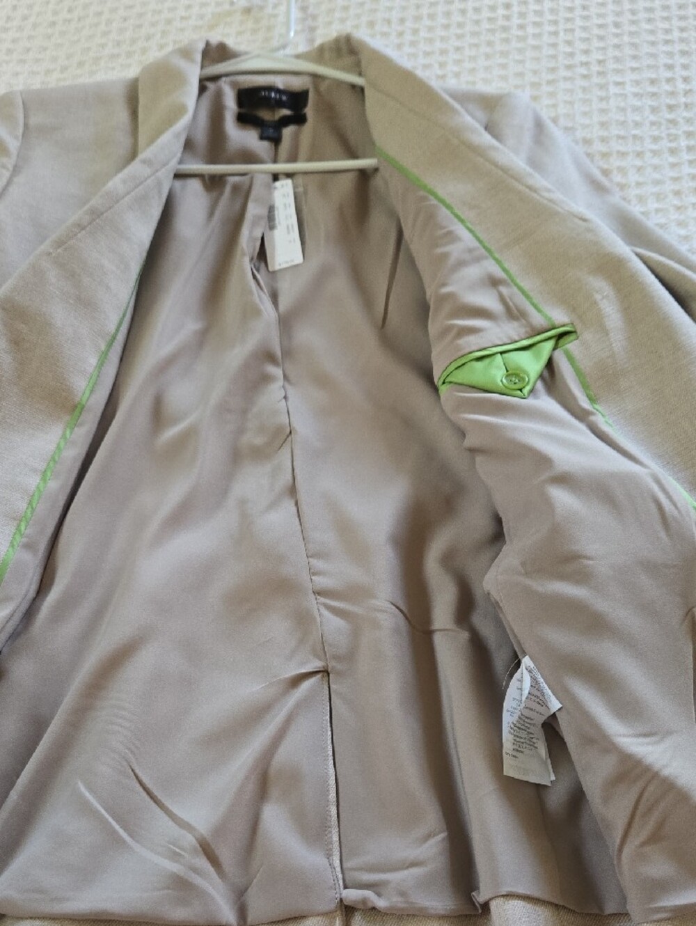 NWT JCrew Womens Beige Shawl Collar Linen Single-Button Blazer - Picture 4 of 7